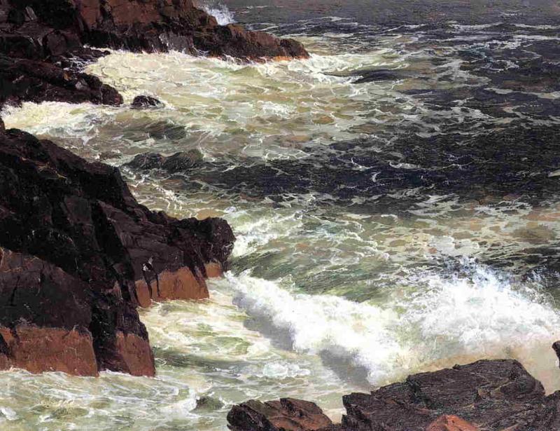 Frederic Edwin Church Rough Surf, Mount Desert Island Norge oil painting art